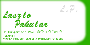 laszlo pakular business card